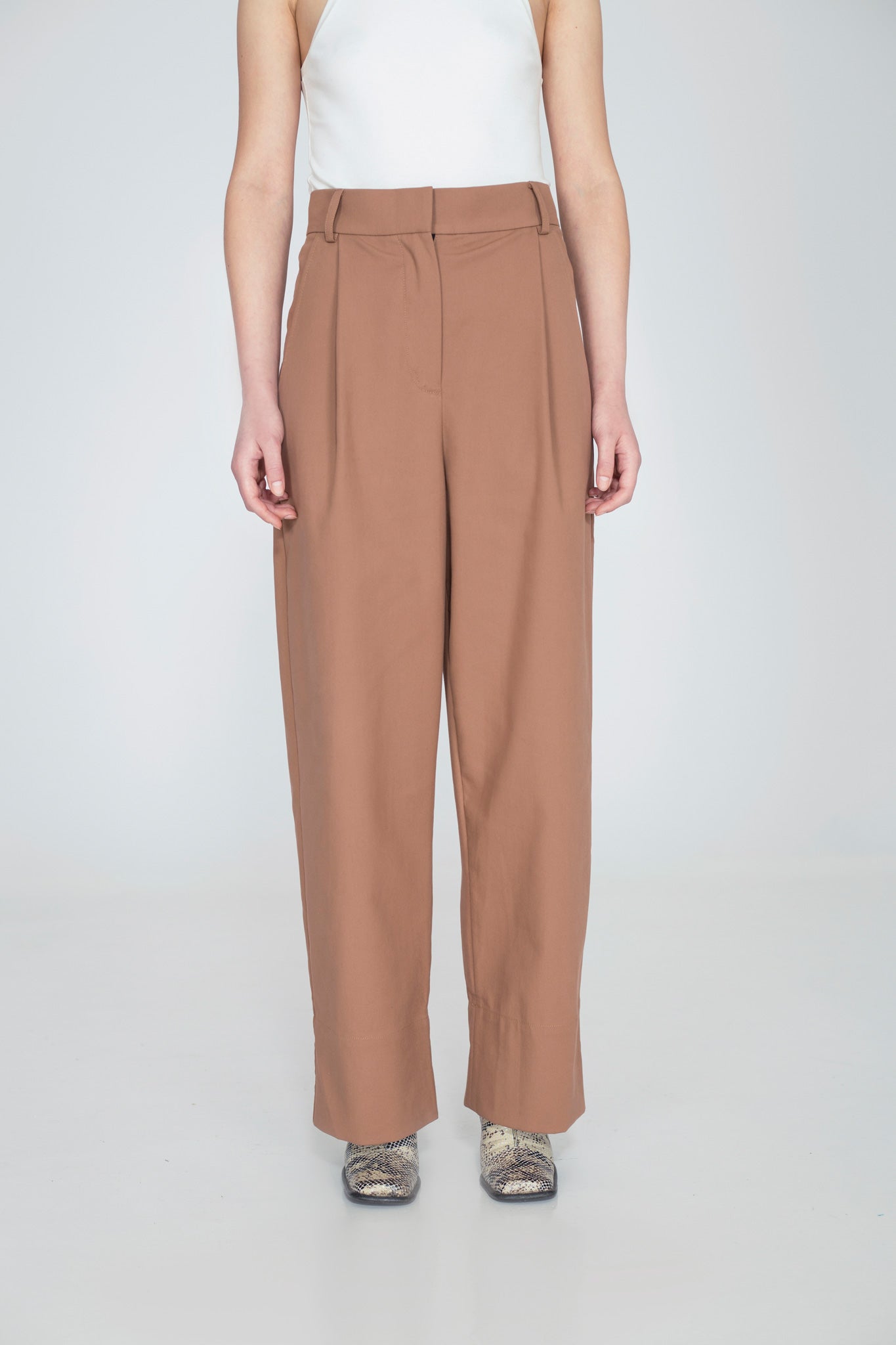 Pleated front pants
